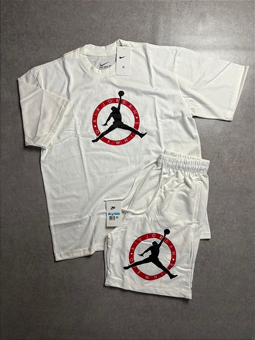 KIT VERÃO NIKE JORDAN OFF WHITE