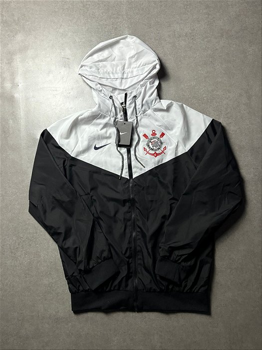 CORTA VENTO NIKE CORINTHIANS PRETO/BRANCO