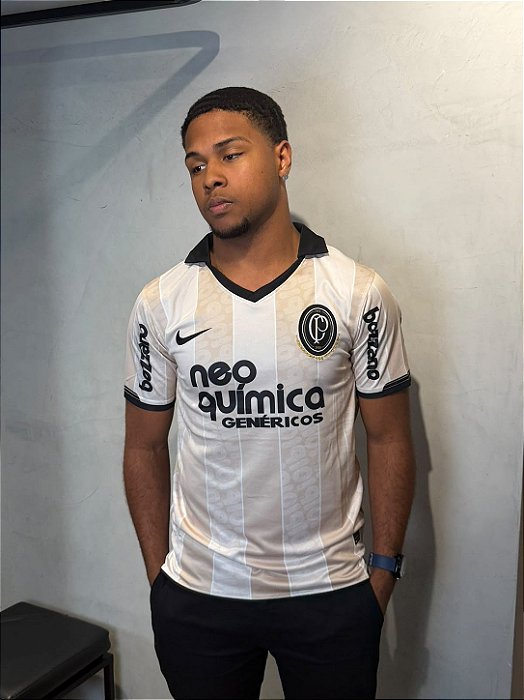 Camisa Corinthians Centenário 2010 - Nike Masculina - Bege