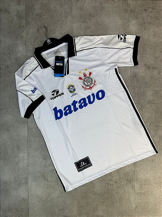 CAMISA CORINTHIANS LISTRADA BATAVO BRANCA