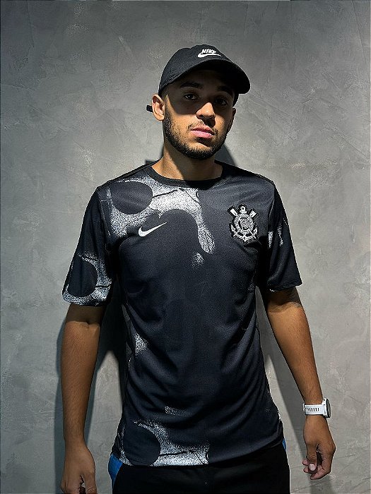 CAMISA CORINTHIANS PRÉ JOGO PRETA 25/26