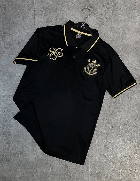 Camisa Corinthians Polo Retro Gold Unissex