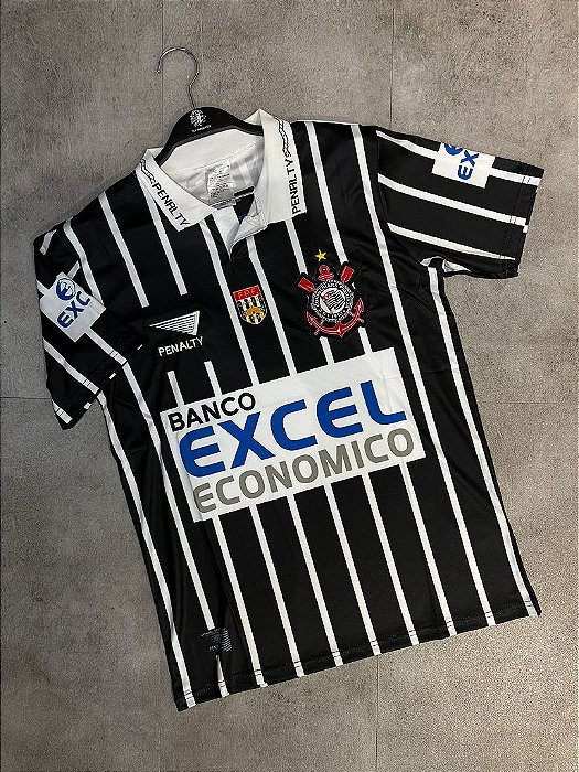CAMISA RETRO CORINTHIANS EXCEL LISTRADA