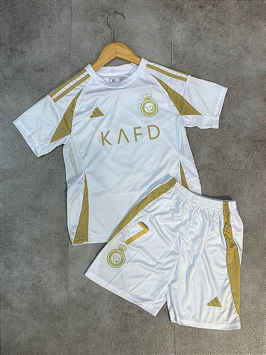 Kit Infantil All Nassr Branca/dourado 2025
