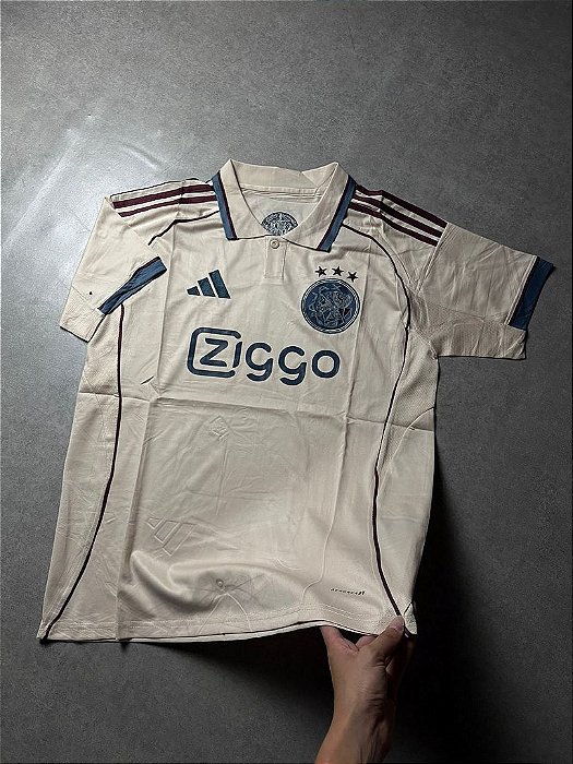 Camisa Ajax Third III 25/26 Masculina - Bege