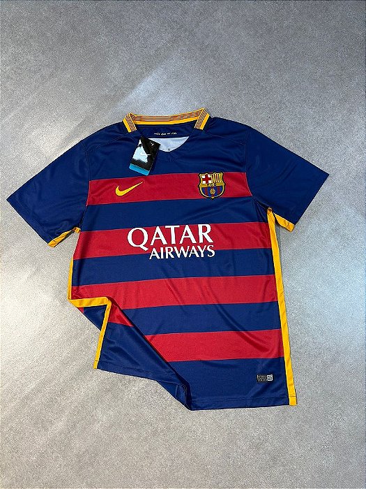 Camisa Barcelona Listrada Neymar Jr Retro