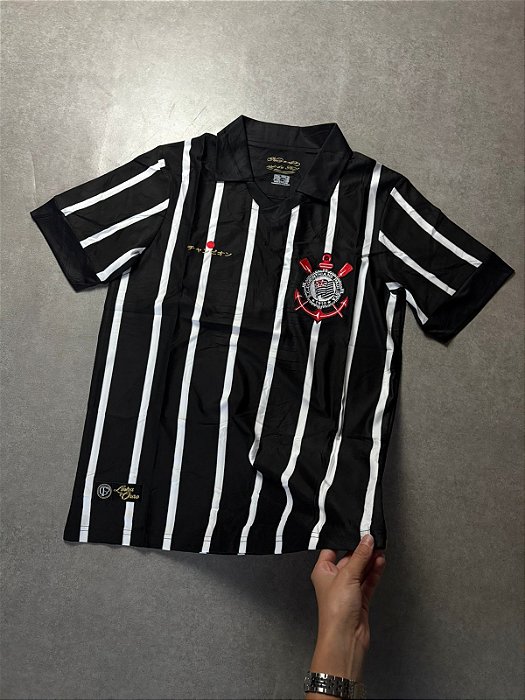 CAMISA CORINTHIANS RETRÔ POLO DOUTOR SÓCRATES 1977