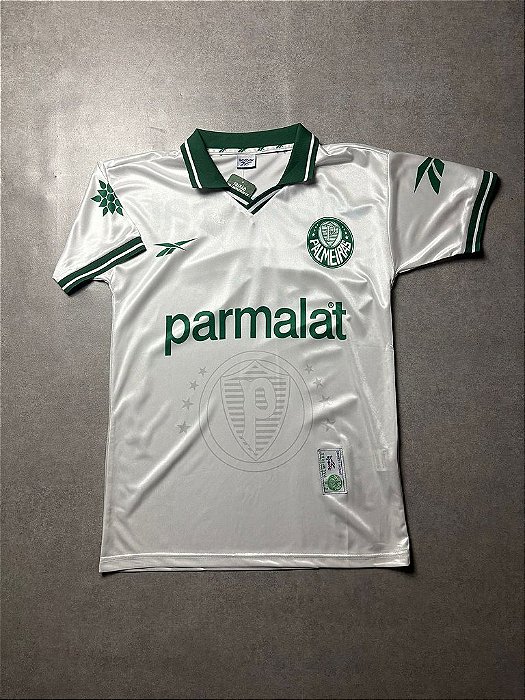 CAMISA PALMEIRAS RETRO PARMALAT BRANCA