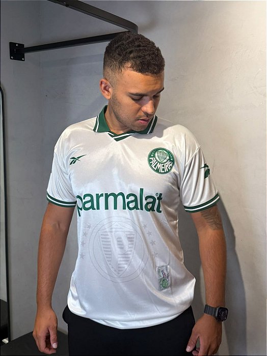 CAMISA PALMEIRAS RETRO PARMALAT BRANCA