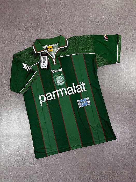 CAMISA PALMEIRAS RETRO PARMALAT VERDE RHUMELL
