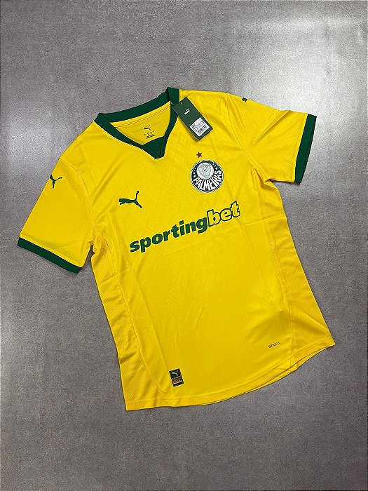 CAMISA PALMEIRAS MODELO JOGADOR AMARELA 2025/26