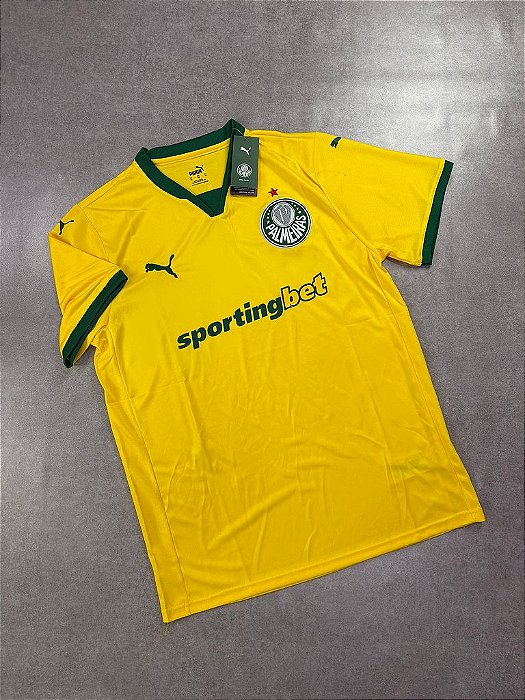 CAMISA PALMEIRAS MODELO TORCEDOR AMARELA 2025/26