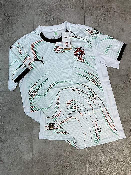 Camisa Portugal Away 2025 Branca Reserva