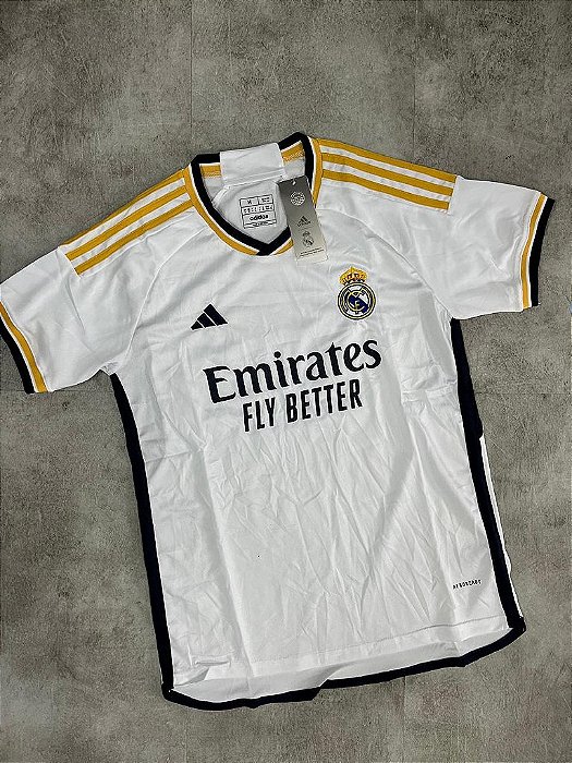 Camisa Real Madrid Home 23/24 s/n° Torcedor Adidas Unissex - Branco