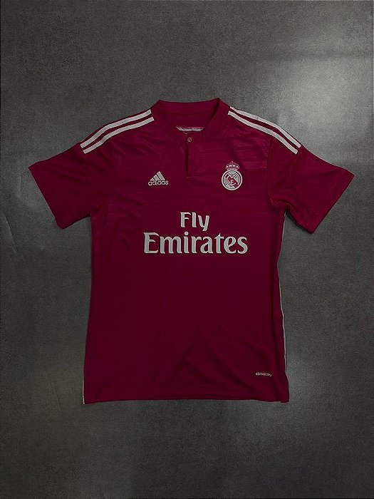 CAMISA RETRÔ REAL MADRID ROSA EMIRATES