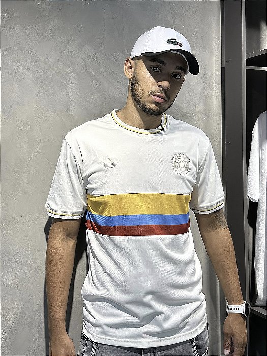 Camisa Seleção Colômbia 100 Anos bege 2025