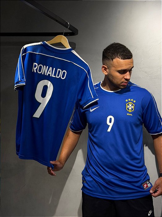 Camisa Brasil Retrô 1998 Ronaldo 9