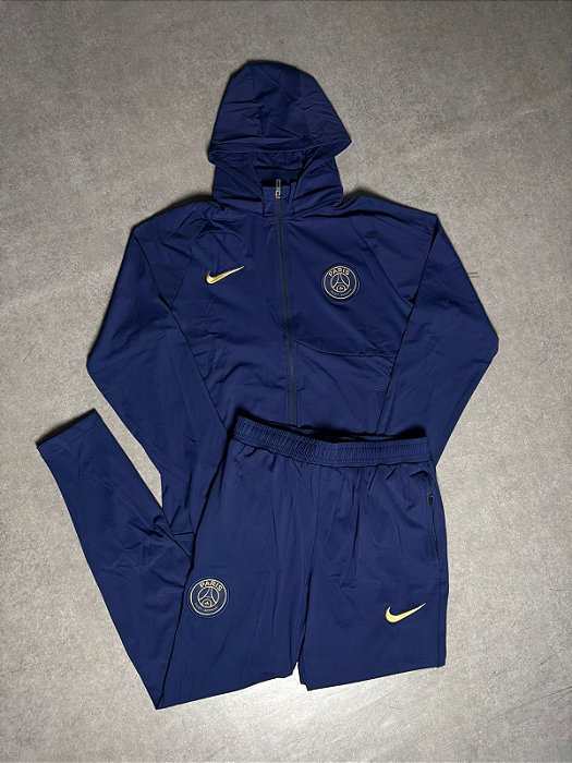 CONJUNTO DE TREINO PSG AZUL E DOURADO