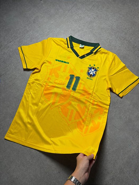Camisa Seleção Brasil Retrô Copa De 1994 Romário 11