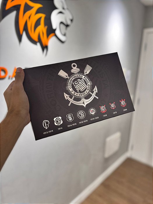 CAIXA DE PRESENTE CORINTHIANS ESCUDO BRILHANTE