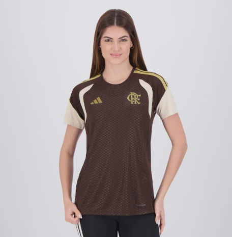 Camisa Flamengo 26/27 Treino Feminina Marrom