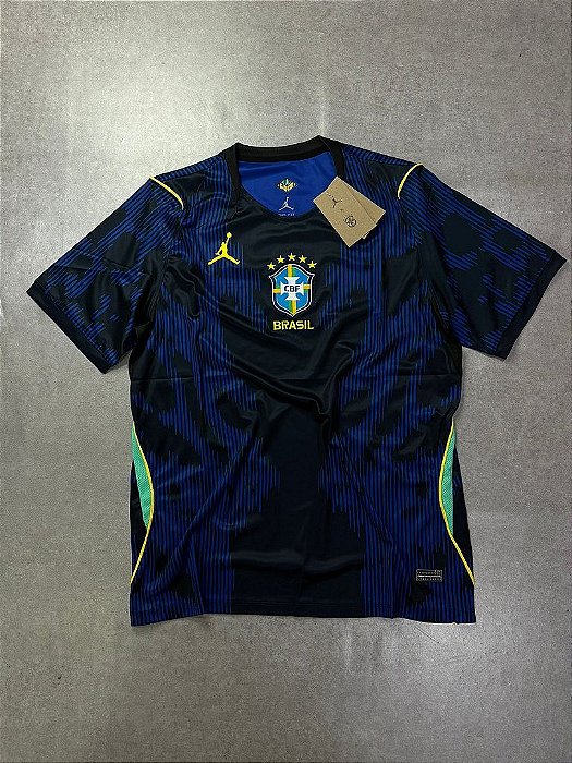 Camisa Brasil 2026/27 Jordan - Torcedor Masculina - Azul e Preta