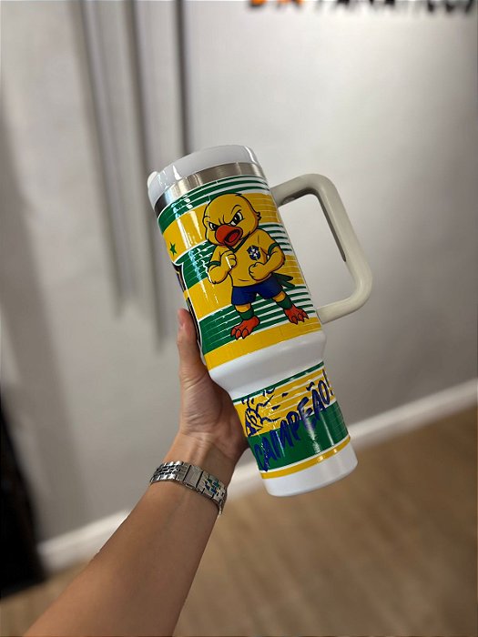 COPO TERMICO CANUDO SELEÇÃO BRASILEIRA CANARINHO
