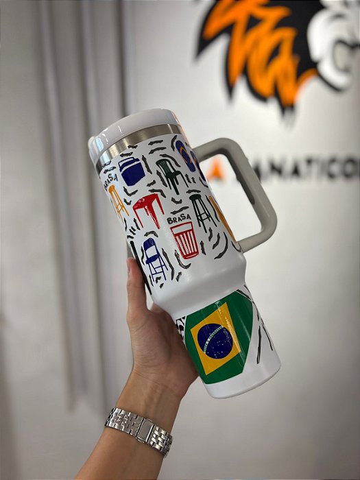 COPO TERMICO CANUDO SELEÇÃO BRASILEIRA IPANEMA