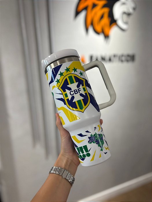 COPO TERMICO CANUDO SELEÇÃO BRASILEIRA NAÇÃO