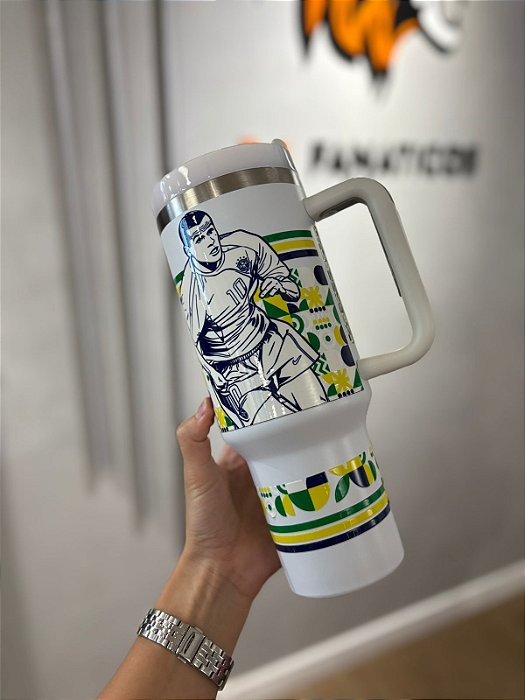 COPO TERMICO CANUDO SELEÇÃO BRASILEIRA RIVALDO