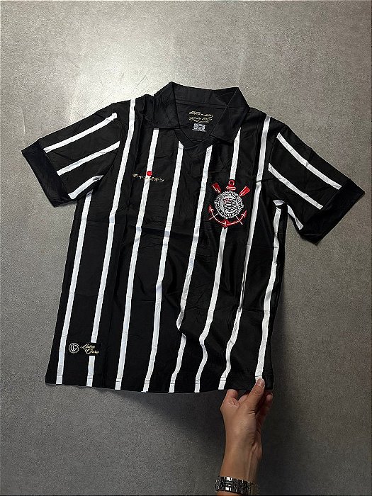 CAMISA CORINTHIANS RETRÔ POLO DOUTOR SÓCRATES 1977