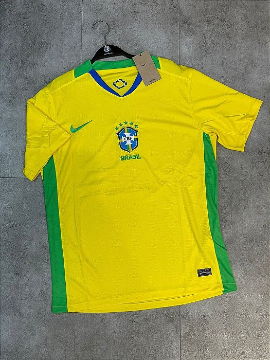 Camisa Nike Brasil I 2024/25 Torcedor Amarela