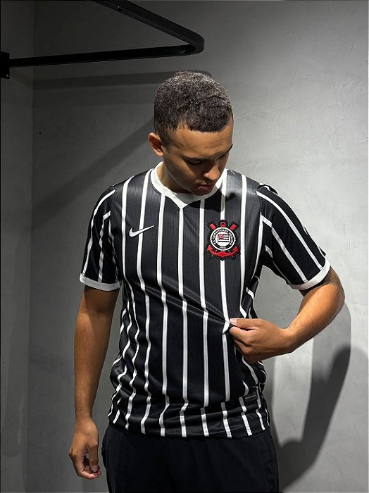 Camisa Corinthians II 26/27 Torcedor Nike Masculina - Preto+Branco