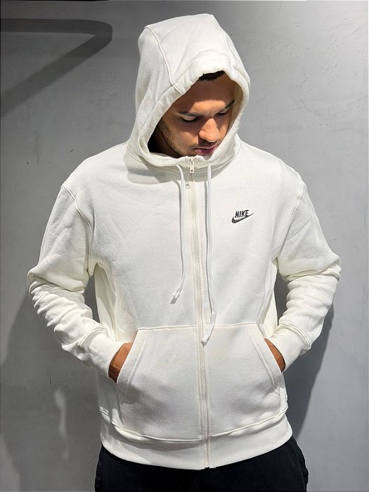 MOLETOM NIKE CLUB OFF WHITE