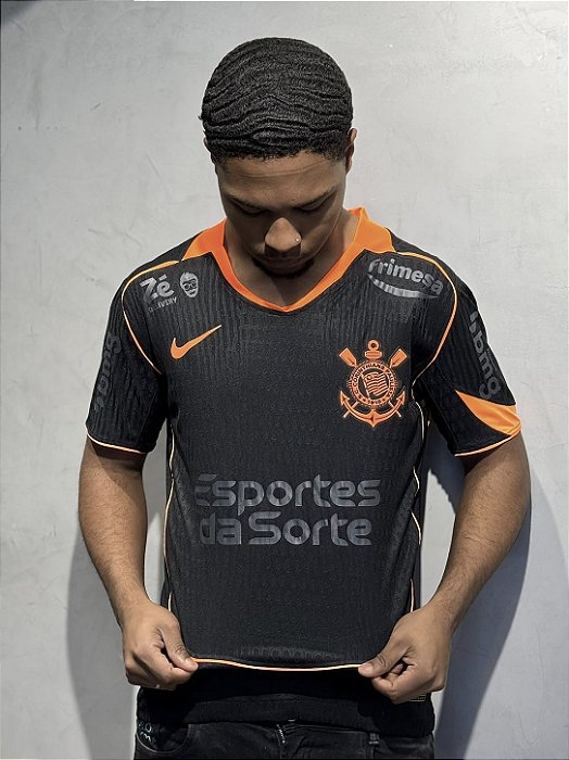 Camisa Corinthians Modelo Jogador total 90 III 2025/26 Completa Patrocinadores