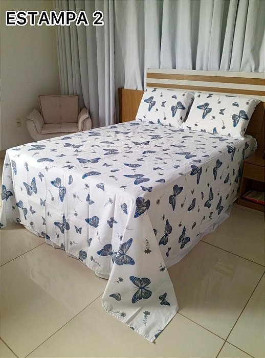 Jogo De Cama Casal Vida Bela 3 pçs