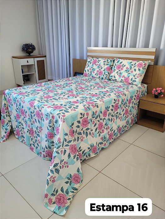 Jogo De Cama Queen Vida Bela 3 pçs