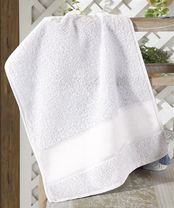 Toalha Lavabo Felpuda Tourino Lisa Para Bordar