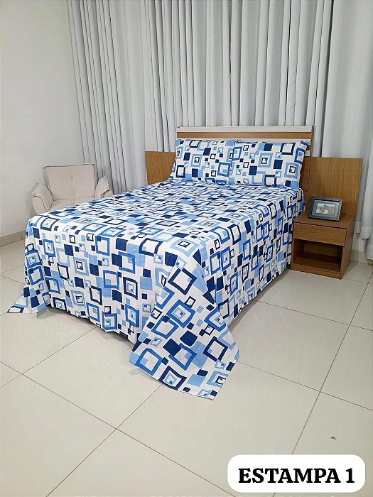 Jogo De Cama Casal Conforto 200 Fios 3 pçs