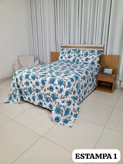 Jogo De Cama Queen Conforto 200 Fios 3 pçs