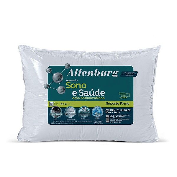 Travesseiro Altenburg Sono e Saúde Dorme de Lado - 50cm x 70cm
