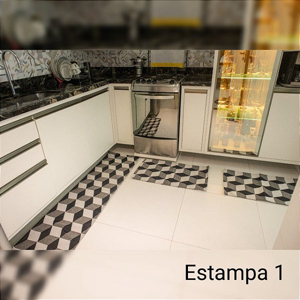 Kit Cozinha Soft 3 Peças  Antiderrapante