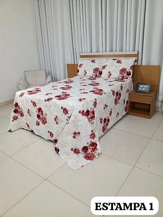 Jogo De Cama Casal Conforto 200 Fios 4 pçs