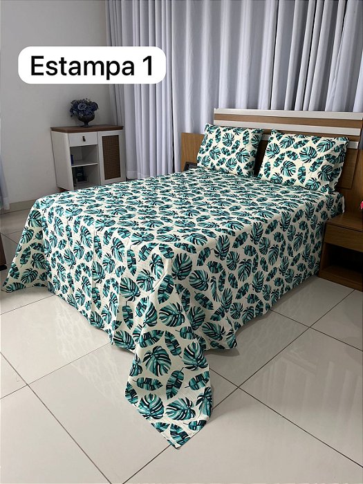 Kit Colcha Casal Pollyana 3 Pçs