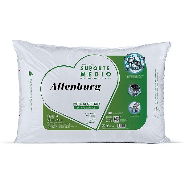 TRAVESSEIRO ALTENBURG SUPORTE MÉDIO - 50CM X 70CM