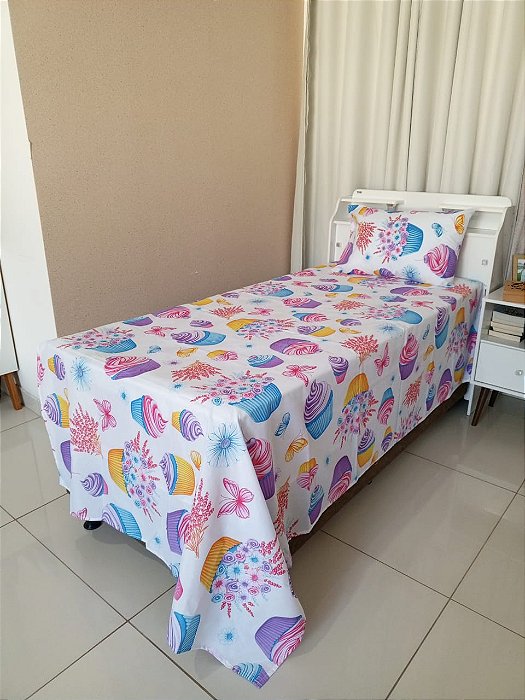 Jogo de Cama Solteiro Infantil Vida Bela 2 Pçs