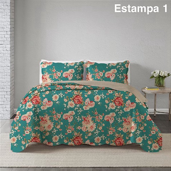 Kit Colcha Paris King Corttex