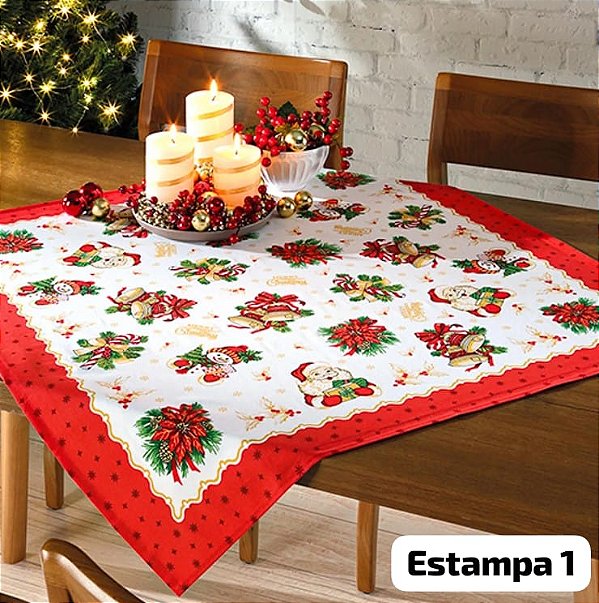 Toalha Centro Mesa Athenas 78 x 78cm Natal