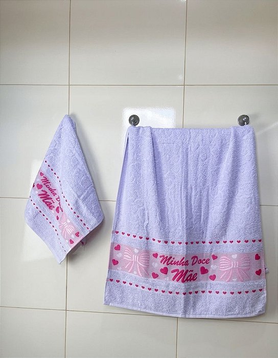 Toalha Safira "Minha doce mâe" 2pçs