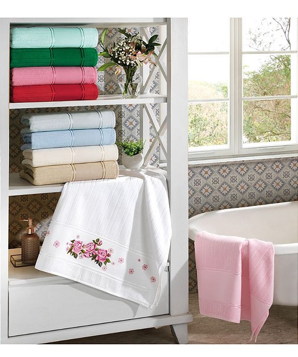 TOALHA BANHO VELOUR ARTESANALLE
